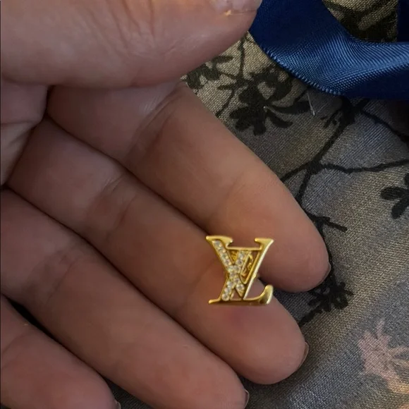 Louis Vuitton Gold Monogram Earrings - Picture 2 of 4